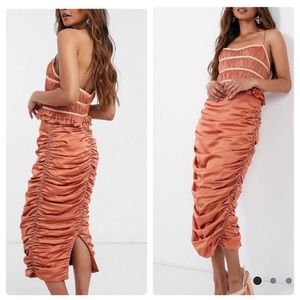 Asos Ruched Bodice MIDI Dress